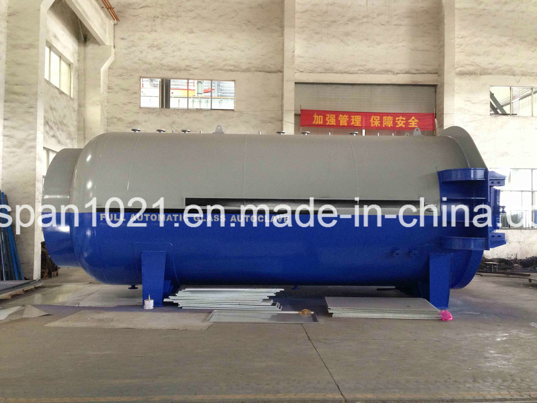 Instalación de autoclave de calefacción por vapor AAC con dimensiones externas de 32,8m*3,1m*4,0m